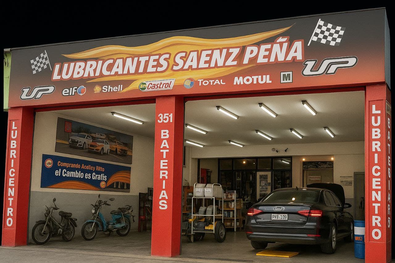 Fachada de Lubricantes Saenz Peña.